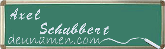 Axel Schubbert Visitenkarte